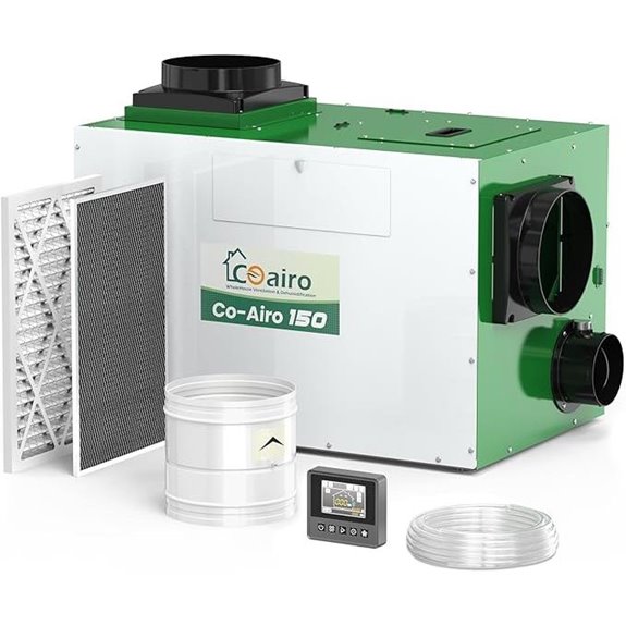 Whole House Dehumidifier with Controller and Drain