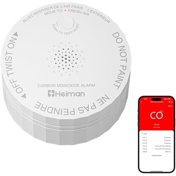 Heiman Wi-Fi Carbon Monoxide Detector with 10-Year Sensor