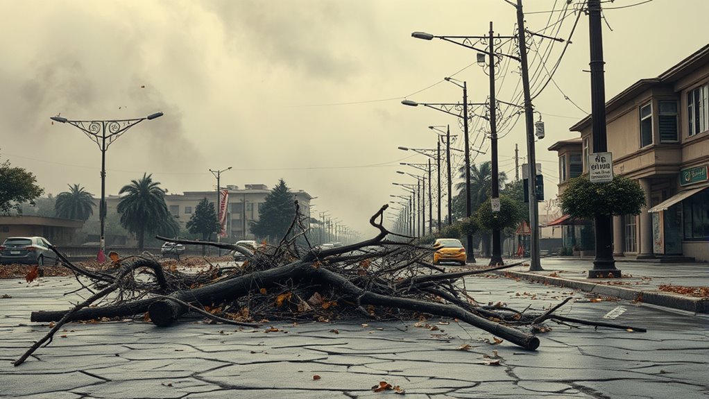 wind damage increases infrastructure failure