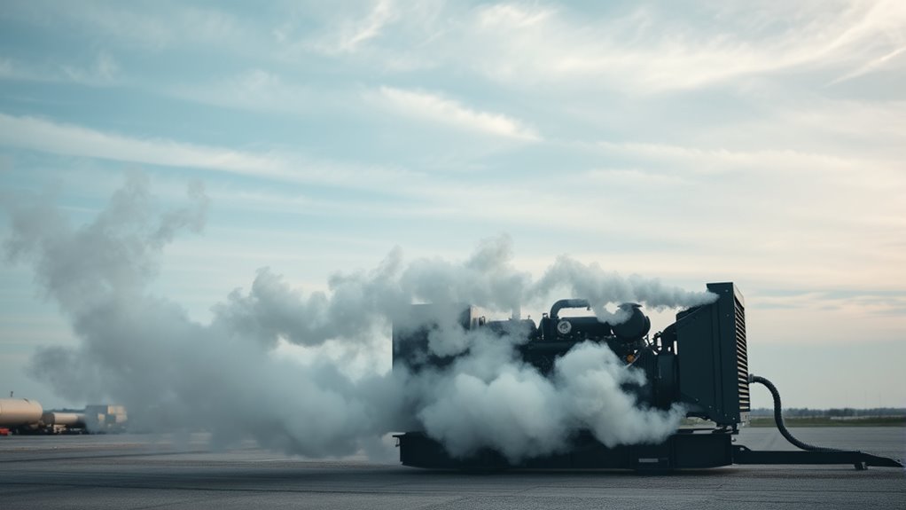 wind influences exhaust dispersion patterns