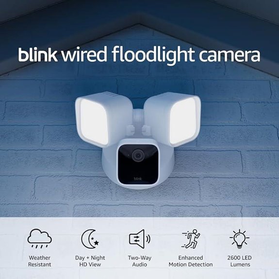 Blink Wired Floodlight Camera with Siren and Alexa