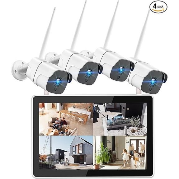 Wireless 8-Channel Security Camera System with Monitor