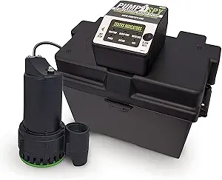 PumpSpy PS2000 WiFi Battery Backup Sump Pump System