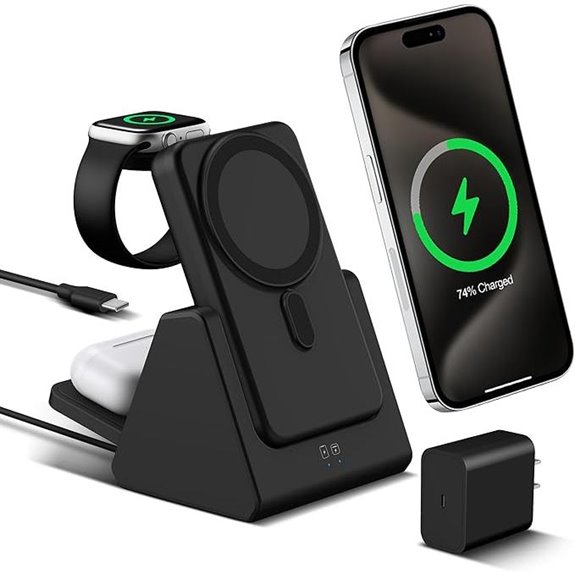 3-in-1 Wireless Charging Station with Power Bank
