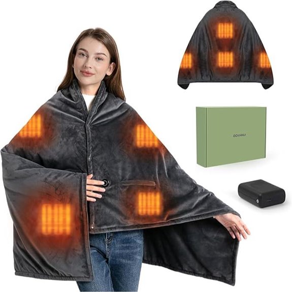 Cordless Heated Blanket with 20000mAh Power Bank