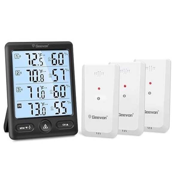 Geevon Wireless Indoor Outdoor Thermometer with Sensors