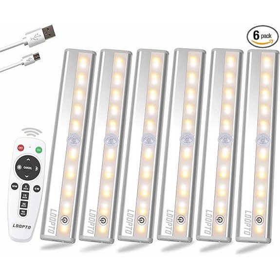 LDOPTO Wireless Under Cabinet LED Lights (6 Pack)
