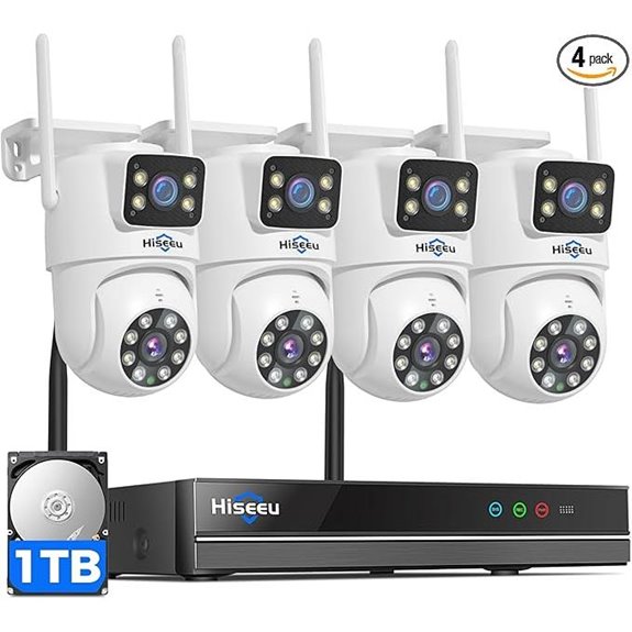 Hiseeu Wireless Security Camera System with Auto Tracking