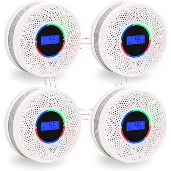 Smart Interlinked Smoke & CO Detectors (4 Pack)