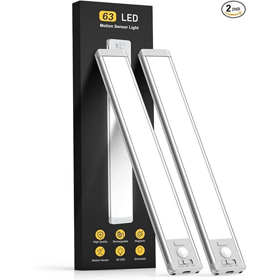 Rechargeable Motion Sensor Under Cabinet Lights (2 Pack)