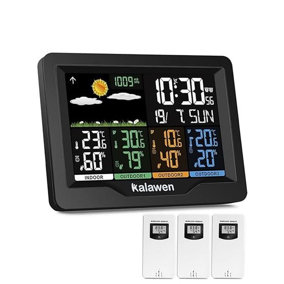 Kalawen Wireless Weather Station with Sensors and Atomic Clock