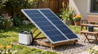 backyard solar charging setup