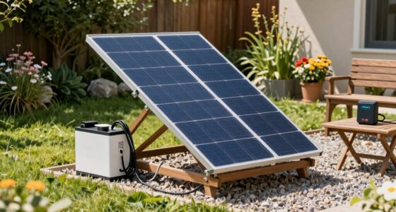 backyard solar charging setup