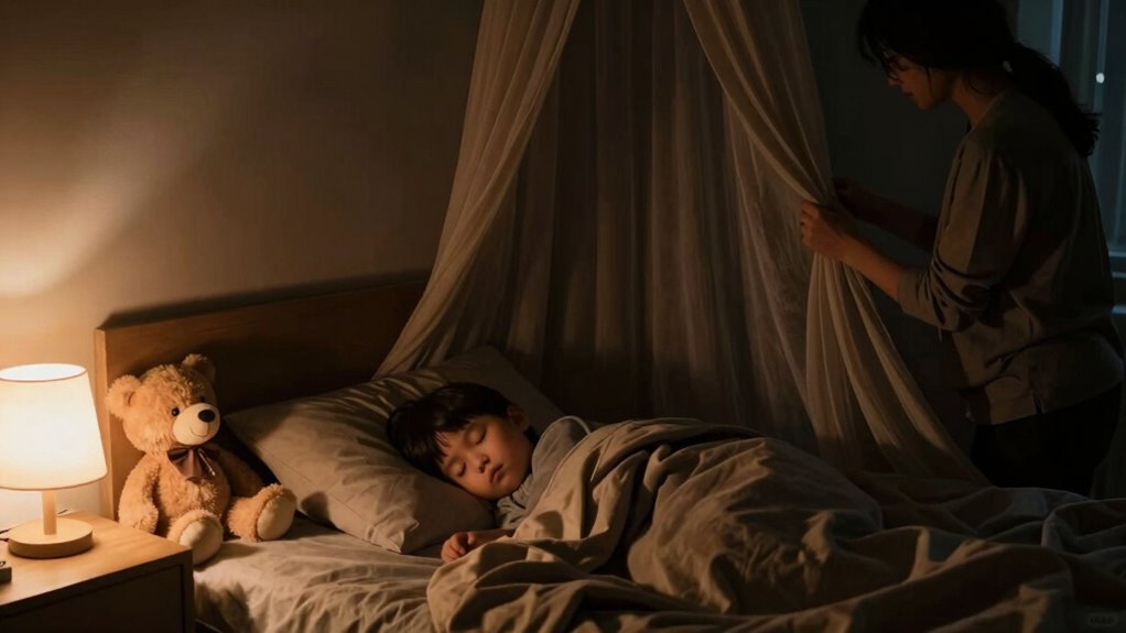 calm bedtime blackout routine