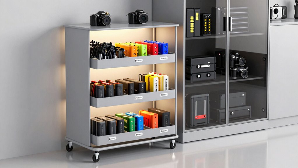 organized backup gear storage