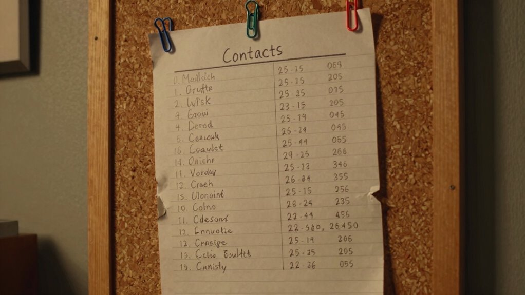 printable blackout contact list