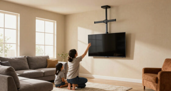 She Didn't Want Her TV Taking Up Wall Space — So She Hung It From The Ceiling