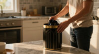 This Stylish Trash Can Is “Perfect” For Small Spaces (And Gives Art Deco Vibes!)