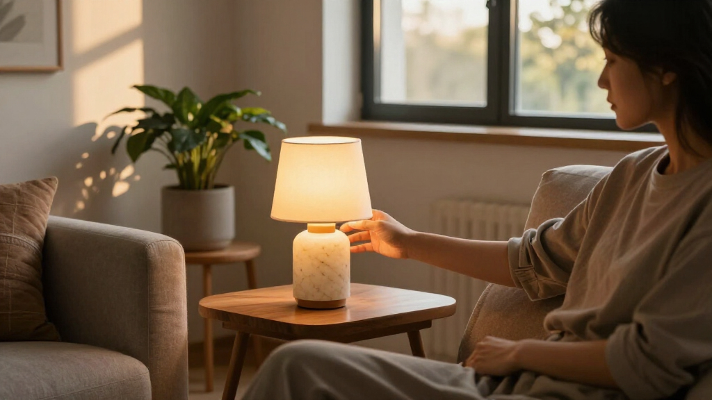 Walmart's New $25 Travertine-Look Lamp Looks Shockingly High-End