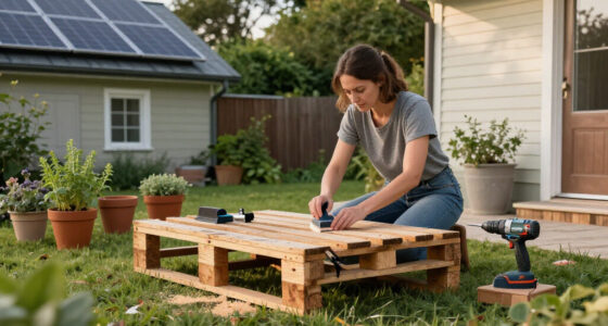 Woman Upcycles Old Wood Pallets Into A Backyard Showpiece With An Impressive DIY